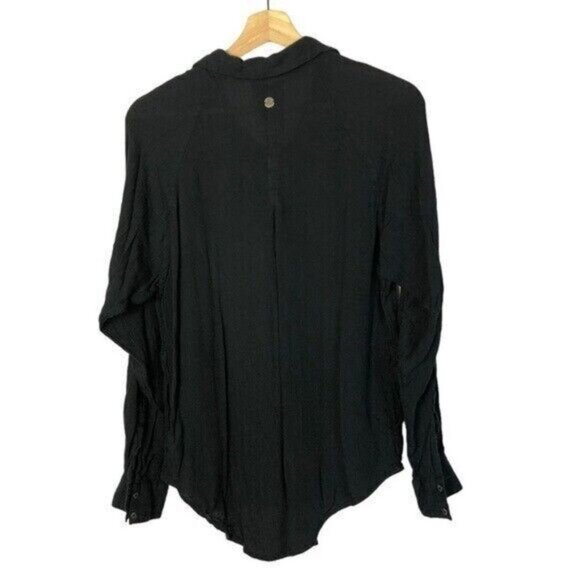 Prana Black Hele Mai Long Sleeve Button Down M - Picture 3 of 4